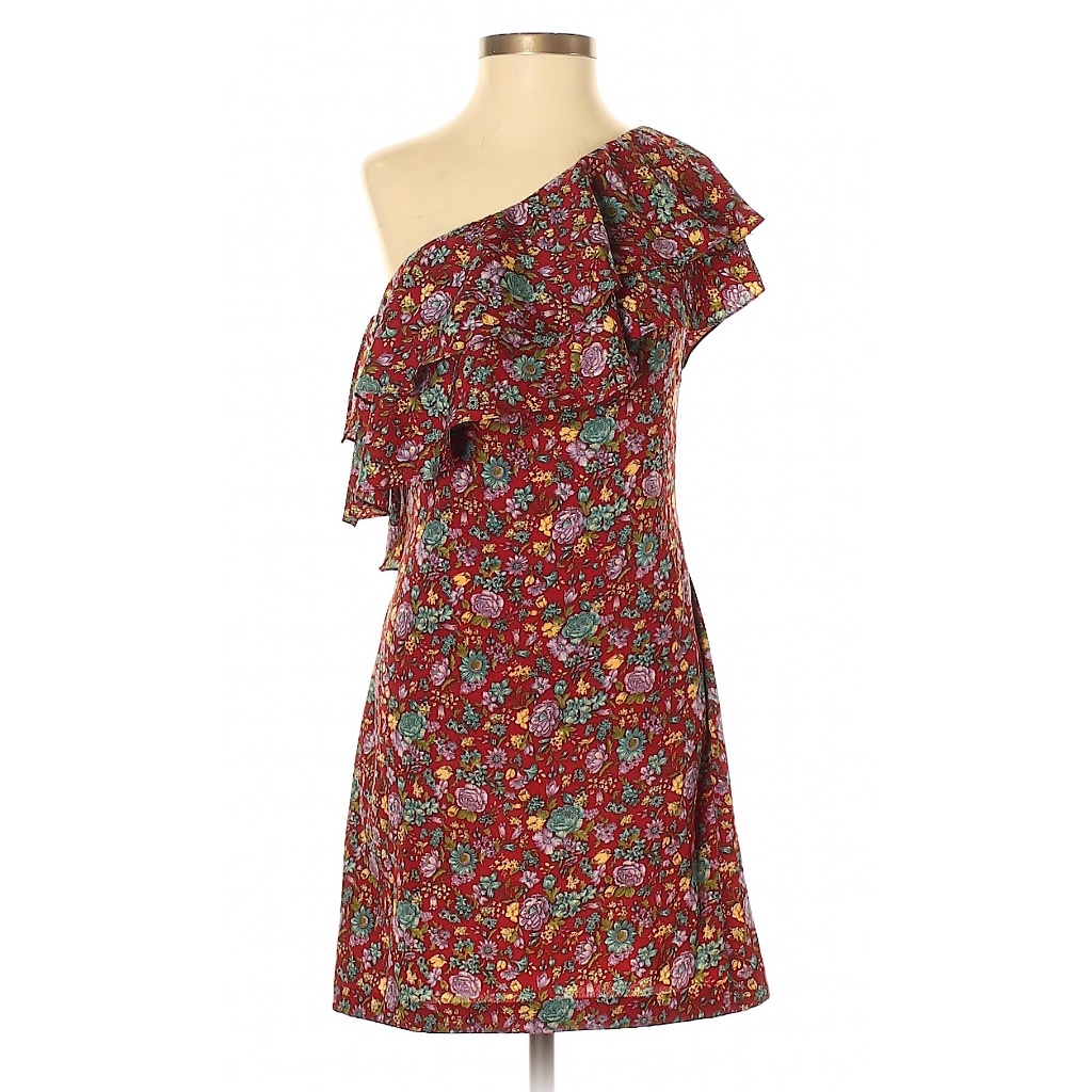 Euc! Torn By Ronny Kobo Boho One Shouder Floral Casual Dress Size Xs